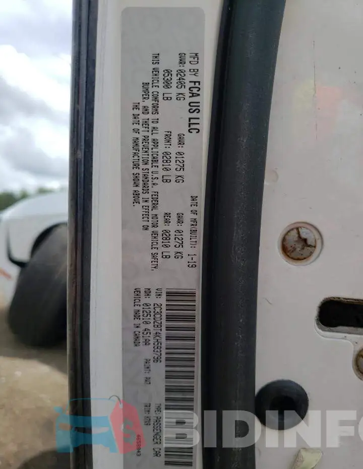 2C3CDZBT4KH593796 Photo# 10