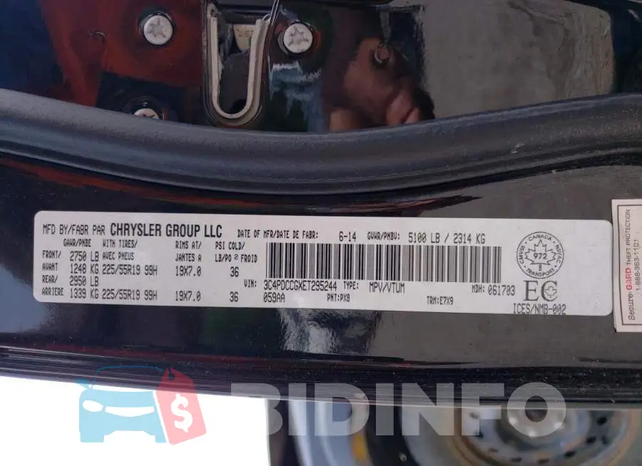 3C4PDCCGXET295244 Photo# 14