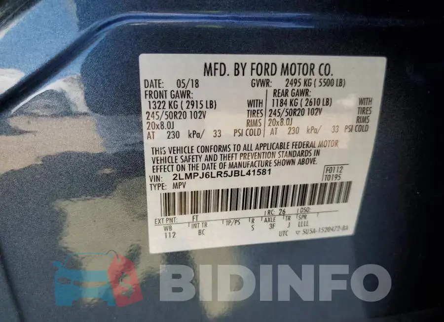 2LMPJ6LR5JBL41581 Photo# 13