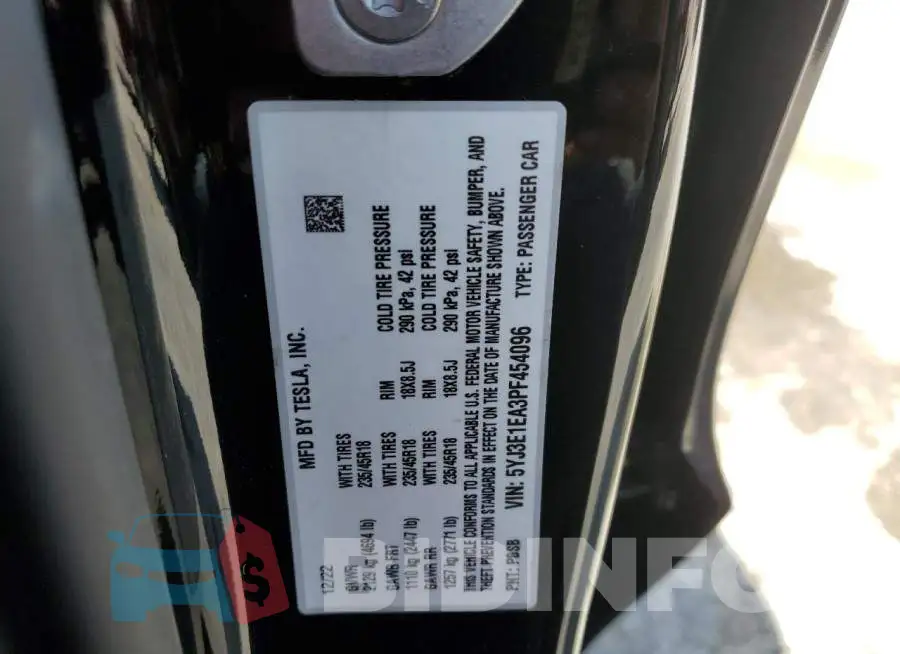 5YJ3E1EA3PF454096 Photo# 12