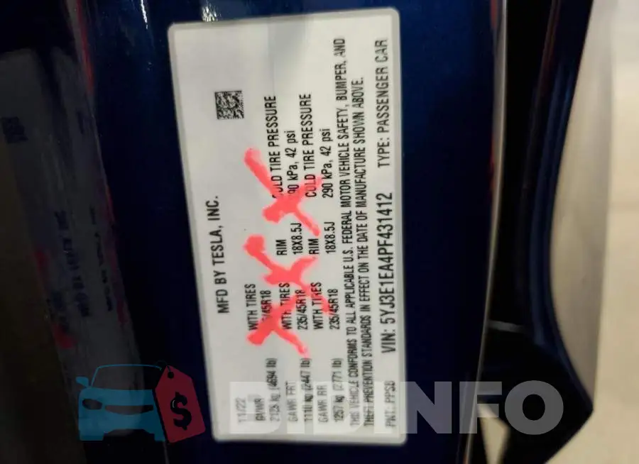 5YJ3E1EA4PF431412 Photo# 12