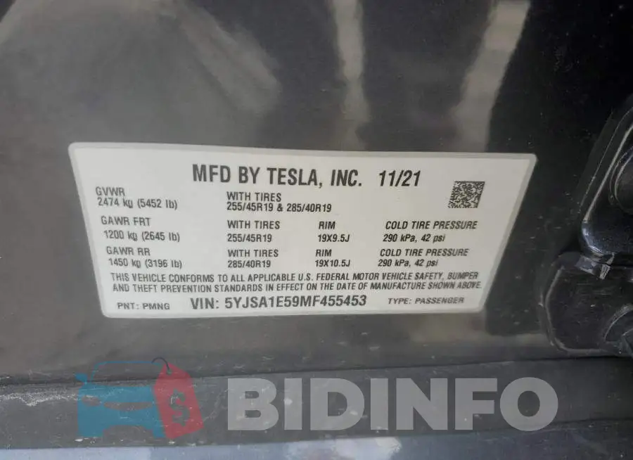 5YJSA1E59MF455453 Photo# 12