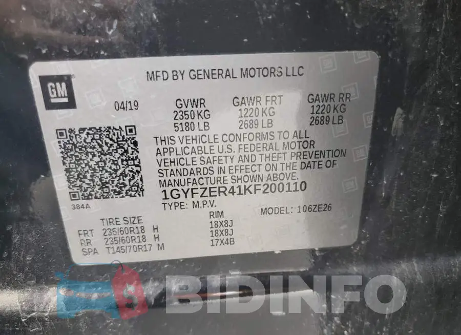 1GYFZER41KF200110 Photo# 12