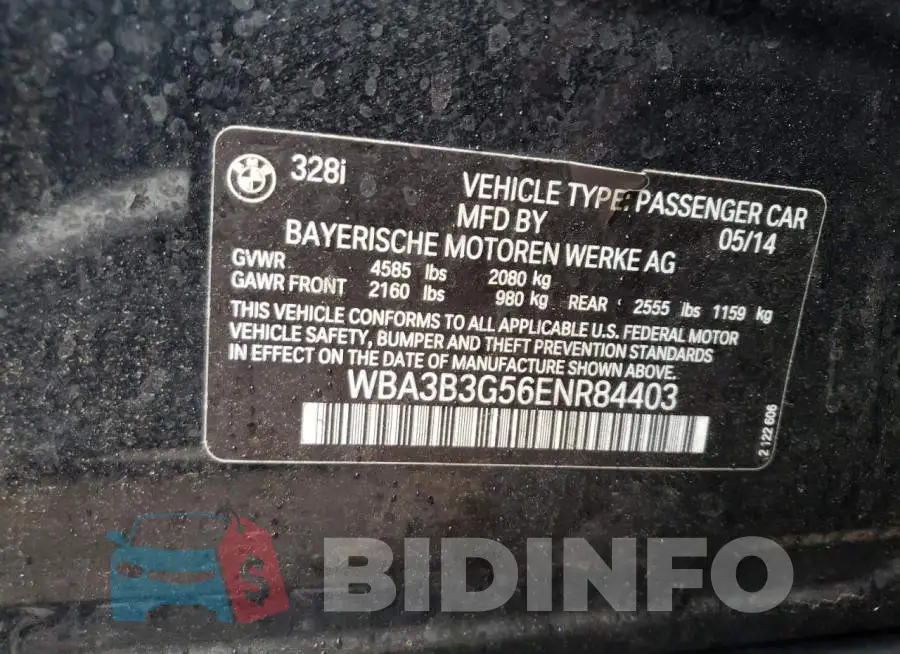 WBA3B3G56ENR84403 Photo# 12