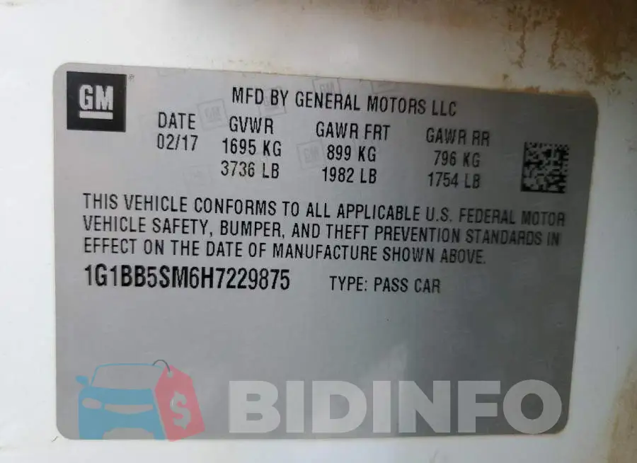 1G1BB5SM6H7229875 Photo# 12