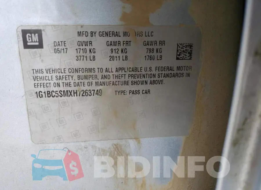 1G1BC5SMXH7263749 Photo# 13