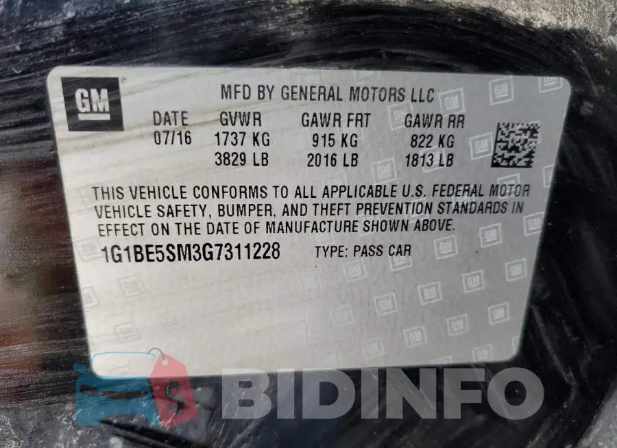 1G1BE5SM3G7311228 Photo# 12