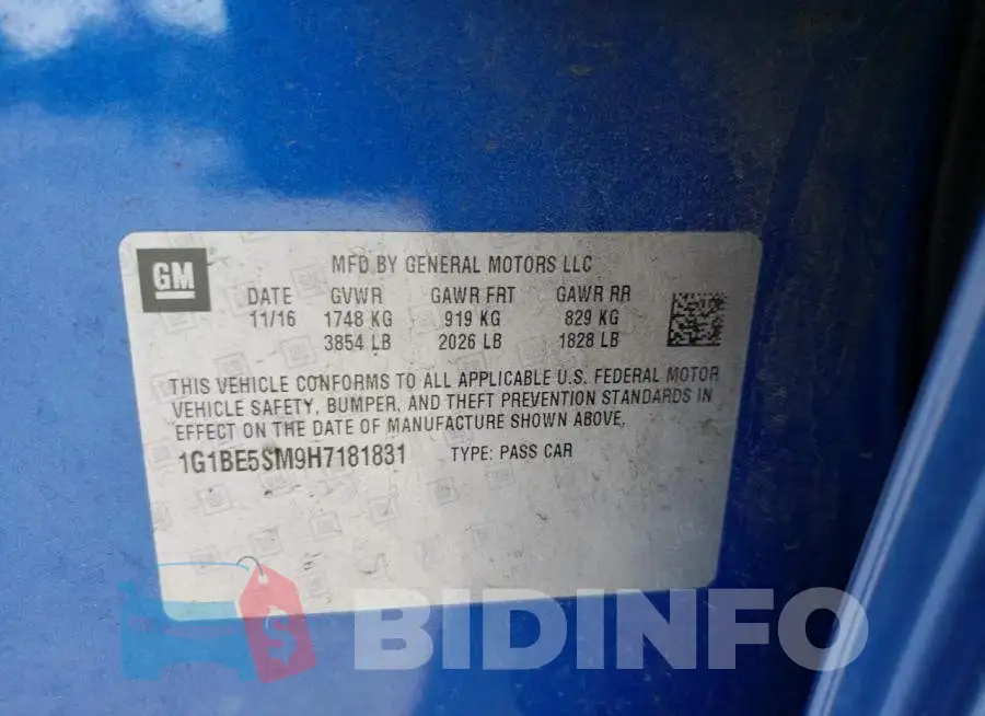 1G1BE5SM9H7181831 Photo# 12