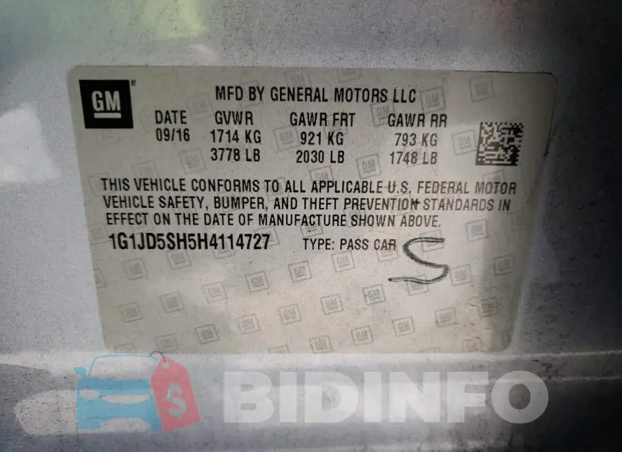 1G1JD5SH5H4114727 Photo# 12