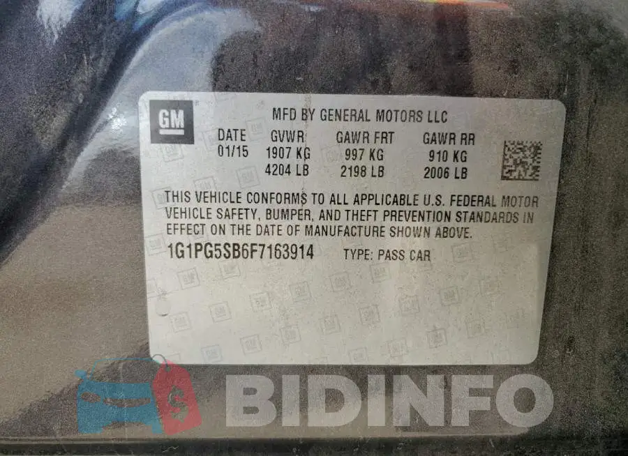 1G1PG5SB6F7163914 Photo# 12