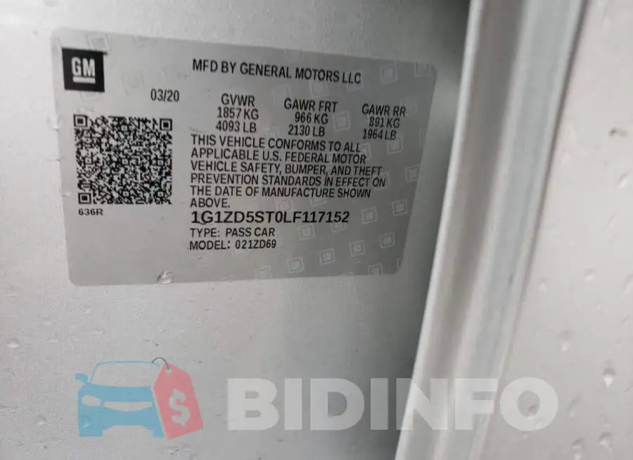 1G1ZD5ST0LF117152 Photo# 12