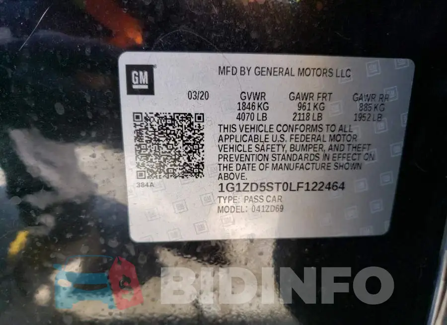 1G1ZD5ST0LF122464 Photo# 12