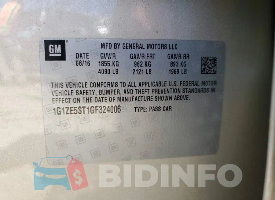 1G1ZE5ST1GF324006 Photo# 13