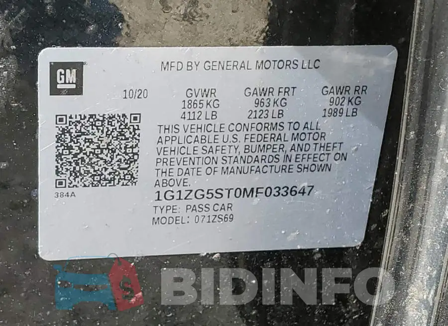 1G1ZG5ST0MF033647 Photo# 12
