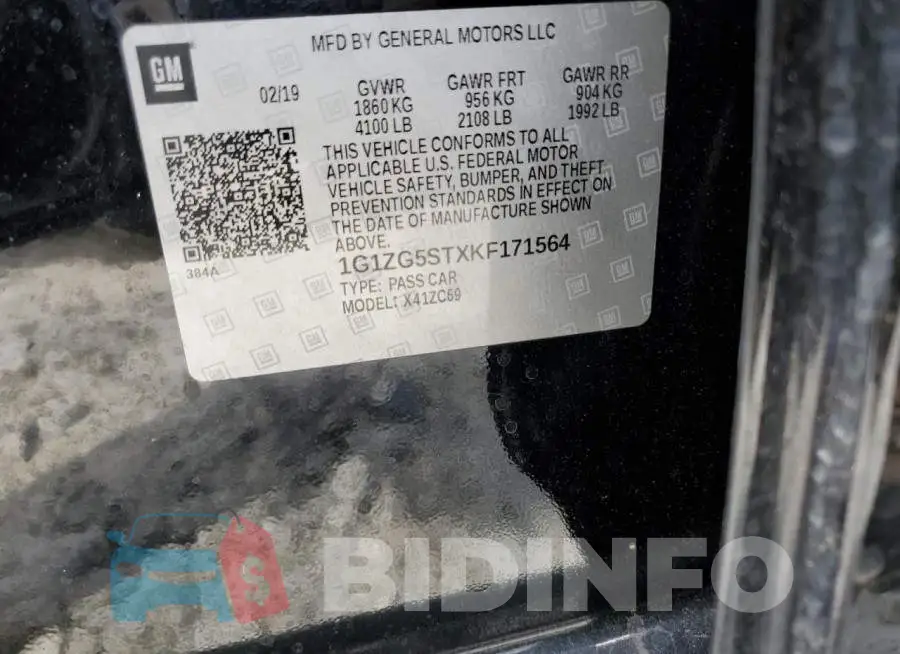 1G1ZG5STXKF171564 Photo# 13