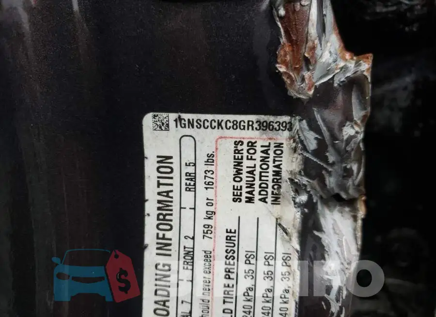 1GNSCCKC8GR396393 Photo# 10