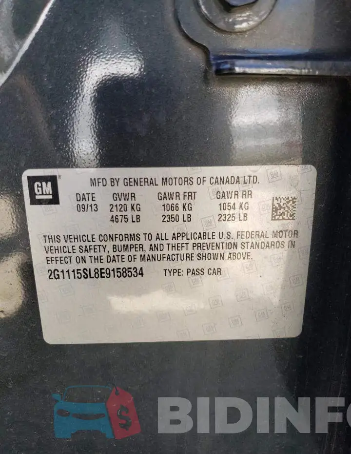 2G1115SL8E9158534 Photo# 12