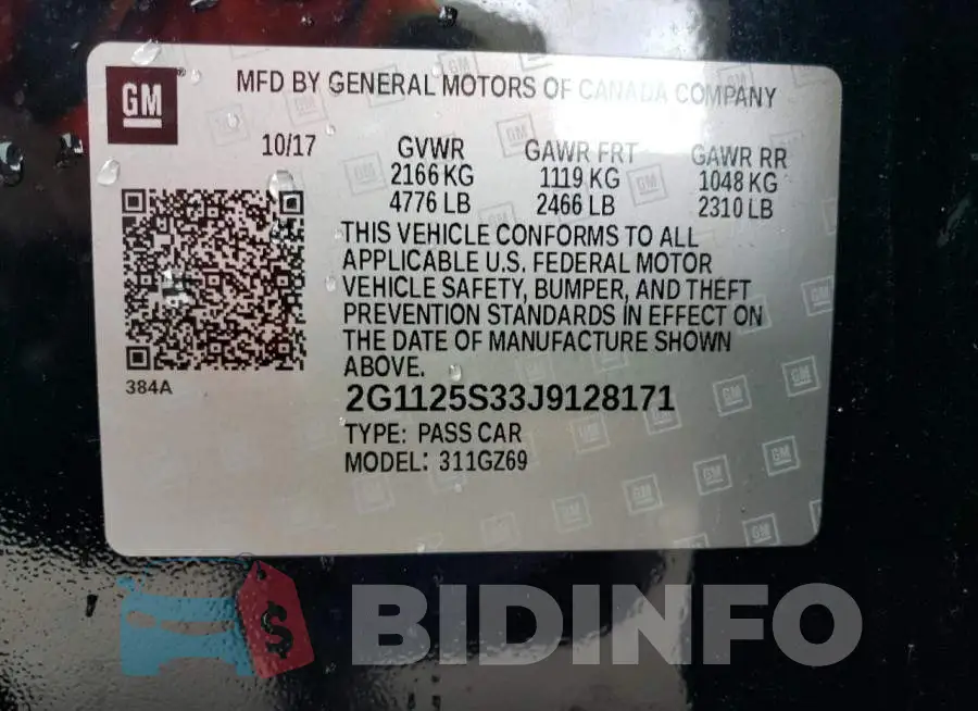 2G1125S33J9128171 Photo# 13