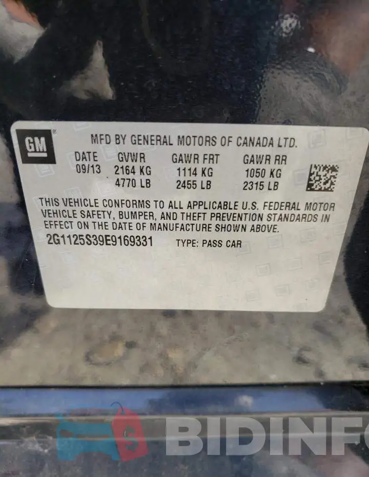 2G1125S39E9169331 Photo# 12