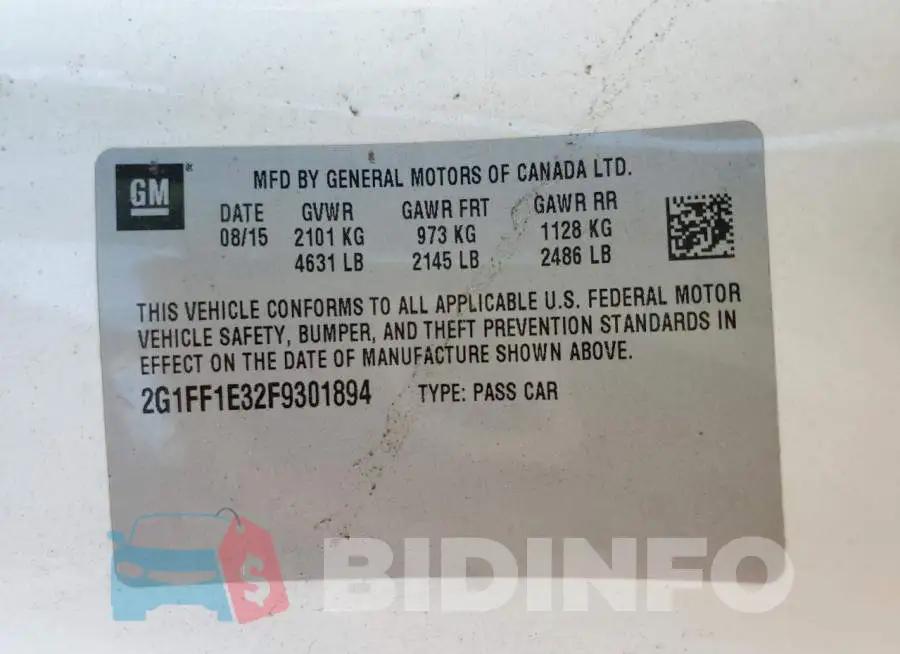 2G1FF1E32F9301894 Photo# 12