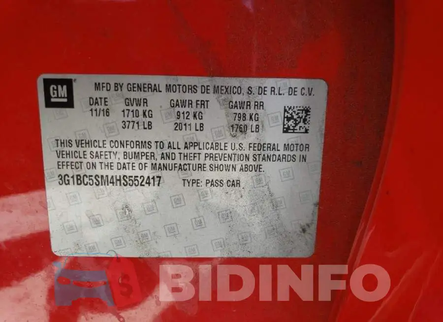 3G1BC5SM4HS552417 Photo# 12