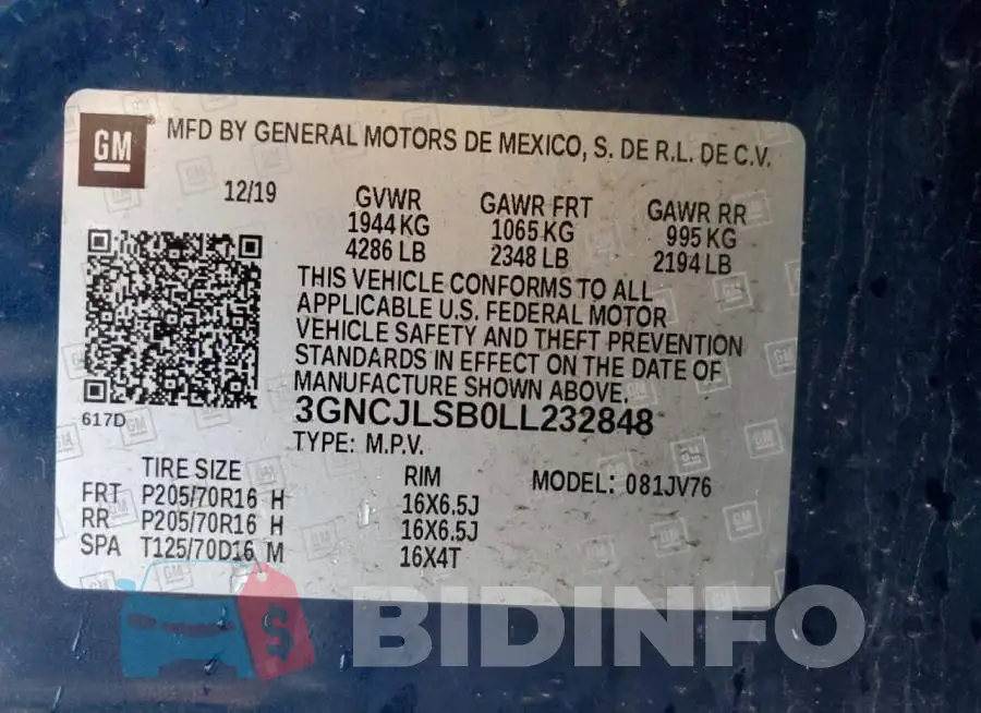 3GNCJLSB0LL232848 Photo# 13