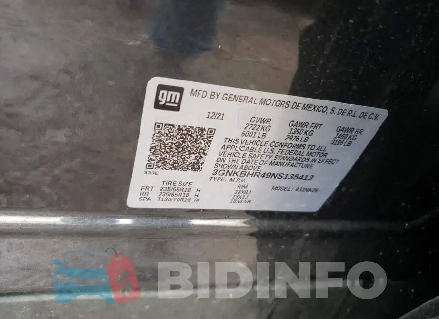 3GNKBHR49NS135413 Photo# 13
