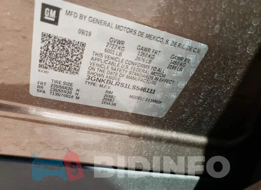 3GNKBLRS1LS546111 Photo# 13