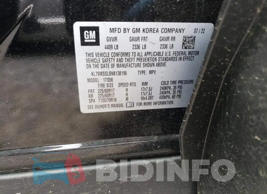 KL79MSSL8NB138196 Photo# 13