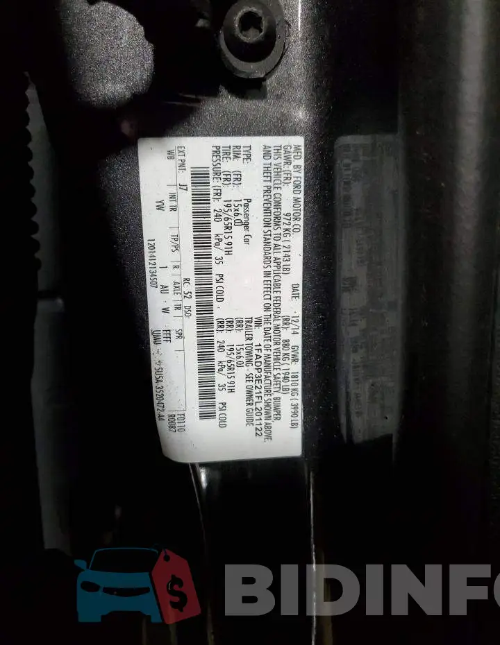 1FADP3E21FL201122 Photo# 13