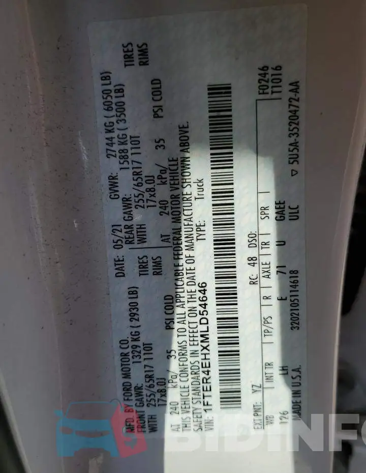 1FTER4EHXMLD54646 Photo# 12