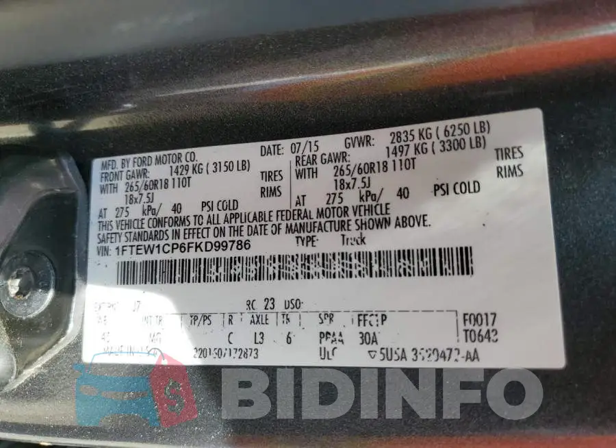 1FTEW1CP6FKD99786 Photo# 13