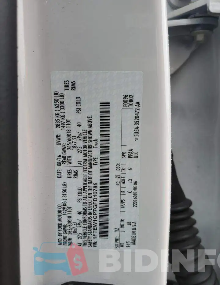 1FTEW1CP7GFD10785 Photo# 12