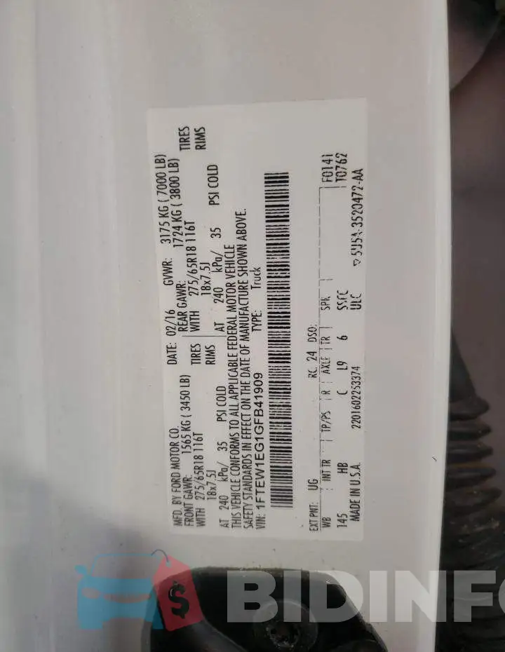 1FTEW1EG1GFB41909 Photo# 12