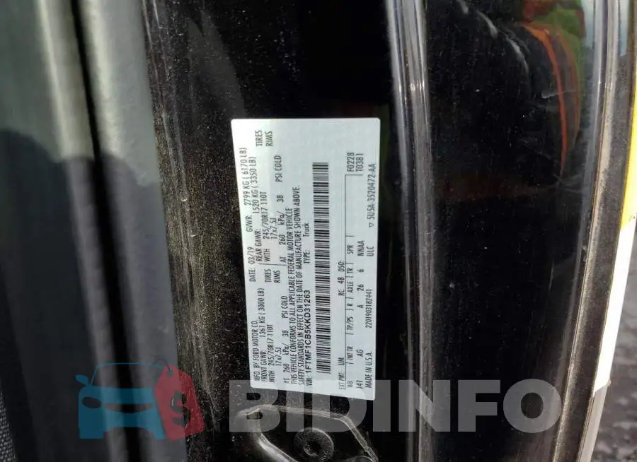 1FTMF1CB5KKD31263 Photo# 12
