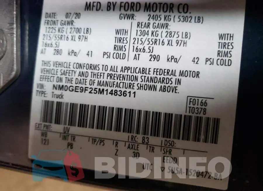 NM0GE9F25M1483611 Photo# 13