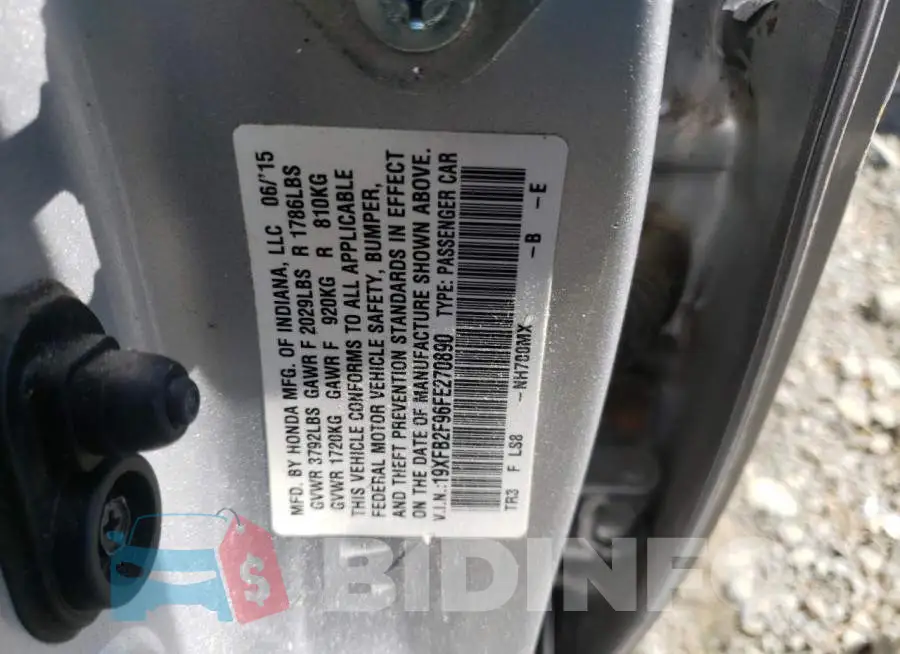 19XFB2F96FE270890 Photo# 12