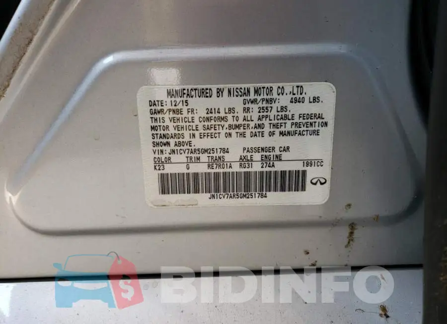 JN1CV7AR5GM251784 Photo# 12