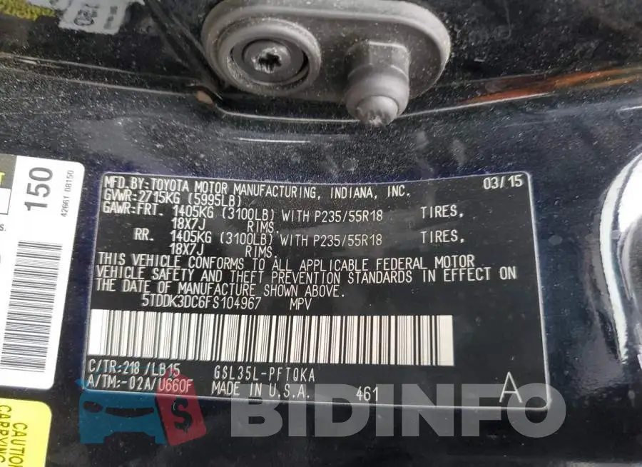 5TDDK3DC6FS104967 Photo# 13