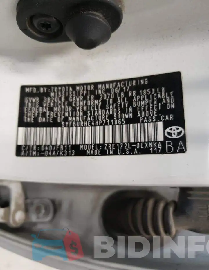 5YFBURHE4HP711865 Photo# 13