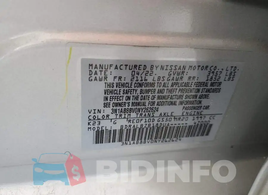 3N1AB8BV0NY262624 Photo# 12