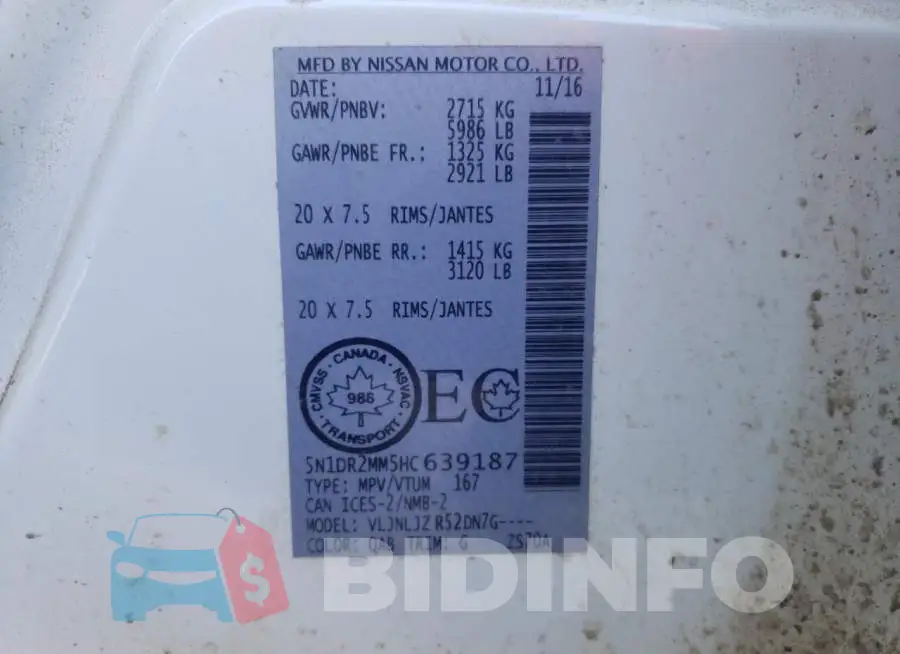5N1DR2MM5HC639187 Photo# 13