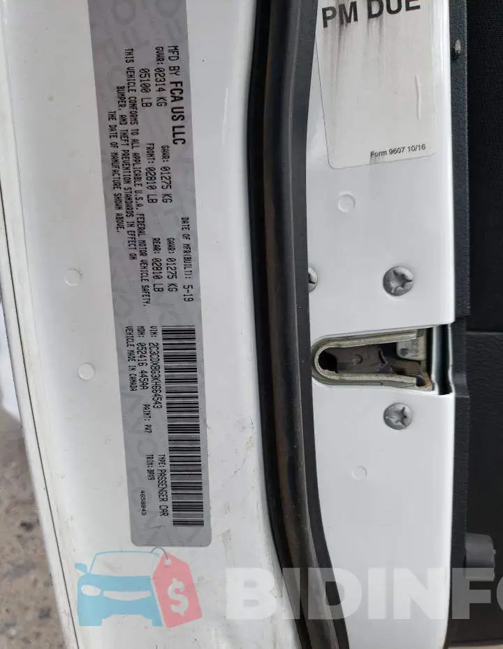2C3CDXBG3KH664543 Photo# 12