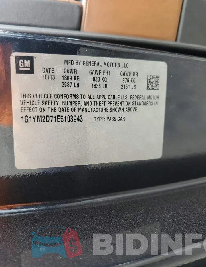 1G1YM2D71E5103943 Photo# 12