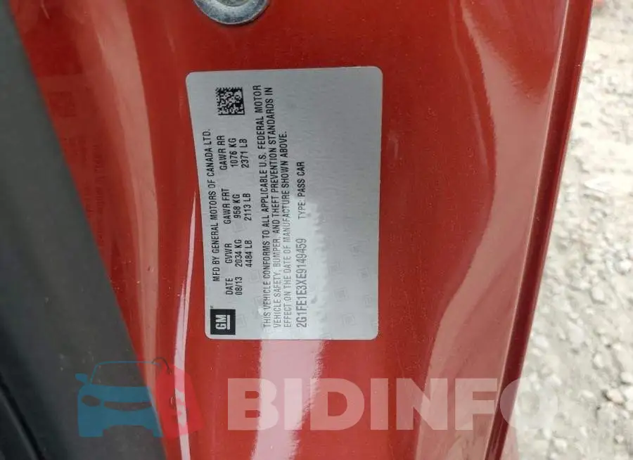2G1FE1E3XE9149459 Photo# 12