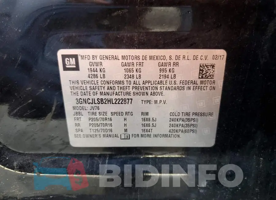 3GNCJLSB2HL222877 Photo# 12