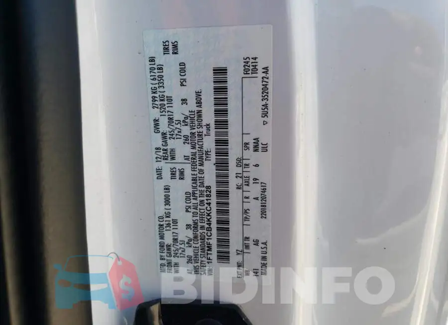 1FTMF1CB4KKC41828 Photo# 13
