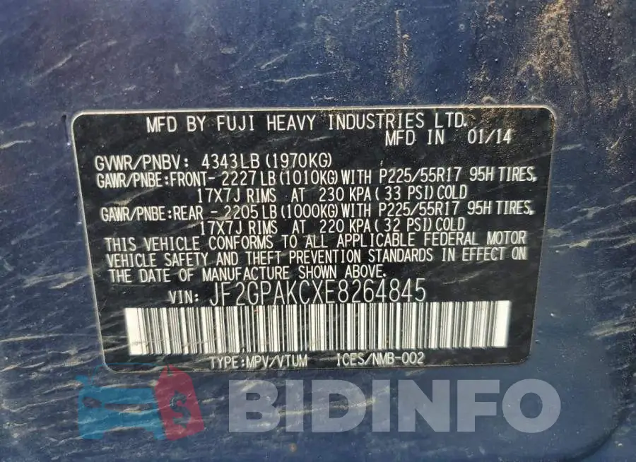 JF2GPAKCXE8264845 Photo# 13