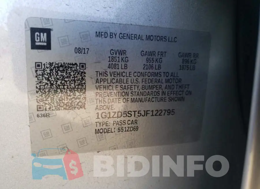 1G1ZD5ST5JF122795 Photo# 12