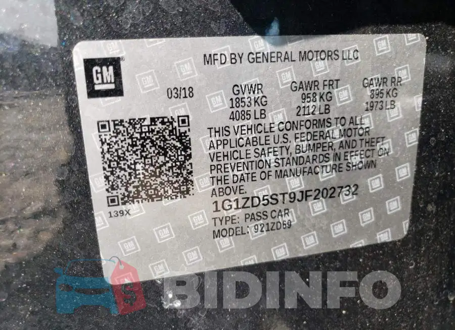 1G1ZD5ST9JF202732 Photo# 13